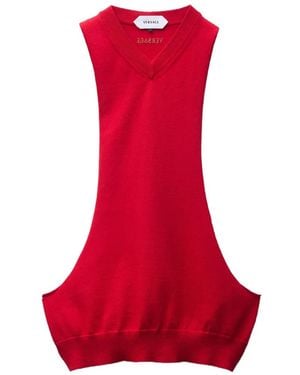 Versace Knitted Cotton Top - Red