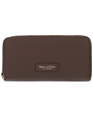 Marc O' Polo Logo-Plaque Zip-Around Wallet - Brown