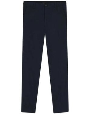 BOSS Logo-Patch Straight-Leg Pants - Blue