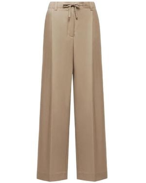 Moncler Creased Trousers - Natural