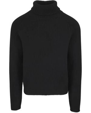 Tom Ford Wool Cashmere Mohair Roll Neck Sweater - Black