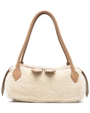MINOBOSSI Anna Tote Bag Mit Shearling - Natur