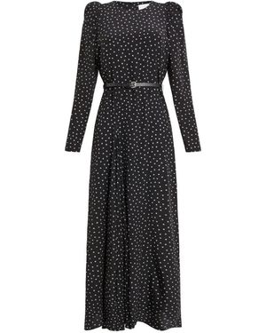 P.A.R.O.S.H. Stars Belted Maxi Dress - Black