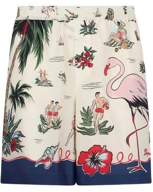 DSquared² Aloha Souvenir Shorts - Grey
