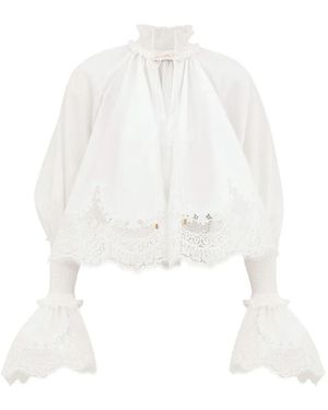 Zimmermann Alchemy Lace-Trim Blouse - White