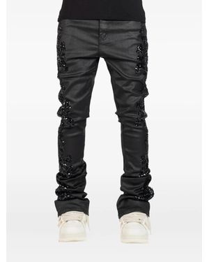 GUAPI Sequin-Embellished Jeans - Black