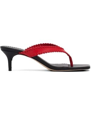 Cinq À Sept Frankie Kitten-Heel Sandals - Red