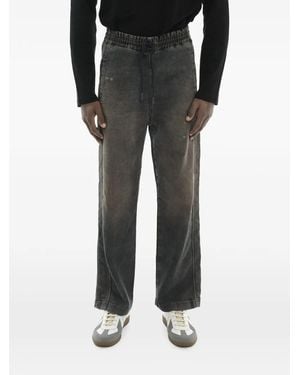 DIESEL Stretch Denim Jogg Jeans D-Martians With 23Cm Elastic Waistband - Black