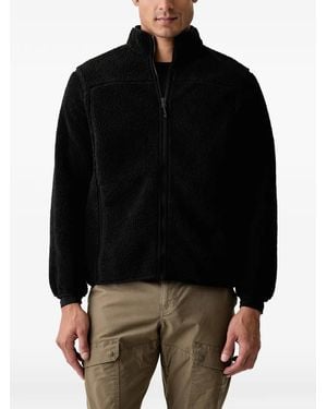Peak Performance Fleece-Texture Zip-Up Sweater - Black