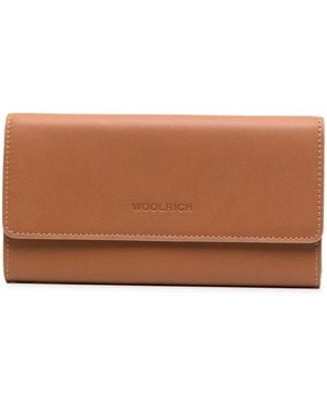 Woolrich Large Bi-Fold Leather Wallet - Brown