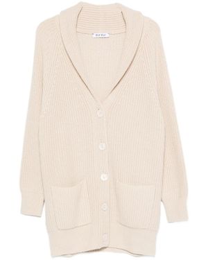 ELY ELY Cardigan À Boutonnière Torsadée - White