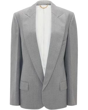 Victoria Beckham Sculptural-Sleeve Jacket - Gray