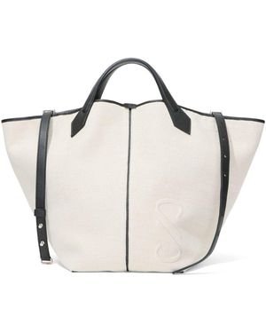 Proenza Schouler Xl Ps1 Canvas Tote Bag - White