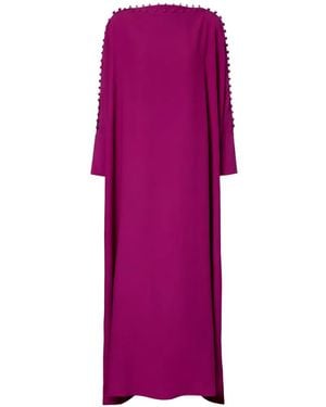 Taller Marmo Mila Button-Embellished Maxi Dress - Purple
