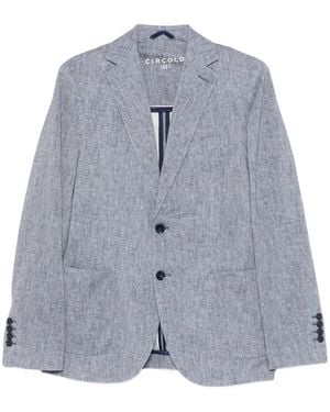 Circolo 1901 Herringbone Single-Breasted Blazer - Blue