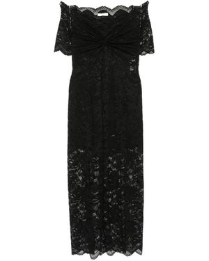 Rabanne Off-The-Shoulder Lace Maxi Dress - Black