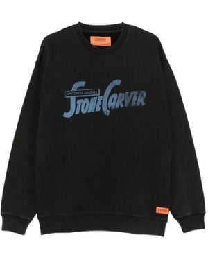 Universal Overall Stone Carver Logo-Print Sweatshirt - Black