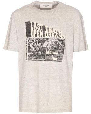 Golden Goose T-Shirt Met Print - Naturel