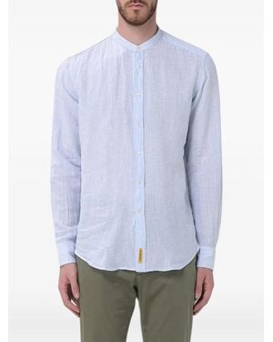 B.D. Baggies Striped Grandad-Collar Shirt - Blue