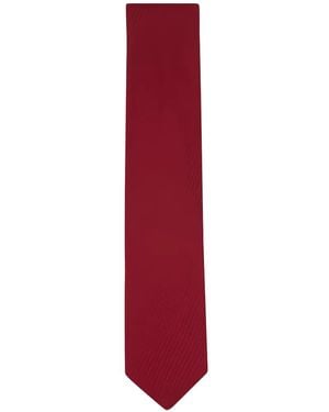 Brioni Knitted Silk Tie - Red