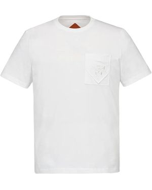 MCM Essential Logo-Pocket T-Shirt - White