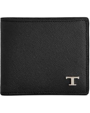Tod's Logo-Plaque Leather Wallet - Black