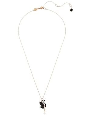 Swarovski Swan Pendant Necklace - White