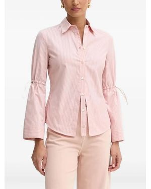 Pinko Pinstriped Tie-Cuff Shirt - Pink