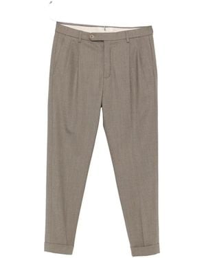 GTA Pantalon En Laine Luca À Design Plissé - Gray