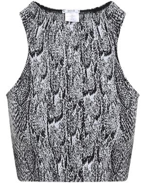 Wolford Top mit Schlangenleder-Print - Grau