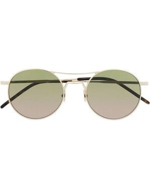 Saint Laurent Sl421 Round-Frame Sunglasses - Metallic