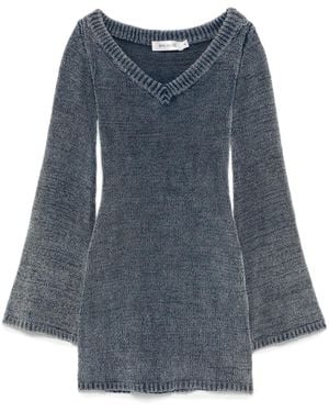 AYA MUSE ニット ミニドレス - ブルー