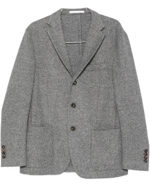 Eleventy Single-Breasted Notched-Lapel Blazer - Gray