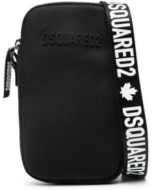 DSquared² Logo-Plaque Shoulder Bag - Black