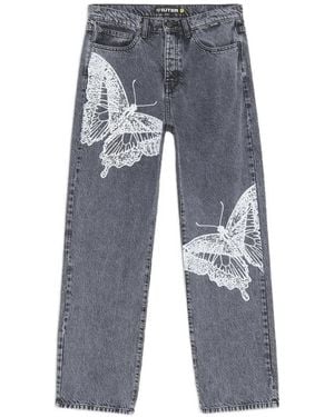 Iuter Butterfly Loose Jeans - Blue