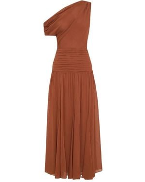 Nicholas One-Shoulder-Kleid - Braun
