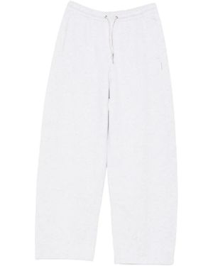 Alexander Wang Crystal Drawcord Mid-Rise Joggers - White