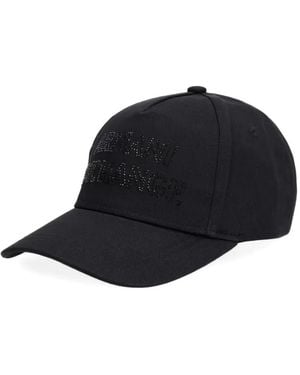 ARMANI EXCHANGE Crystal-Embellished Baseball Cap - Black