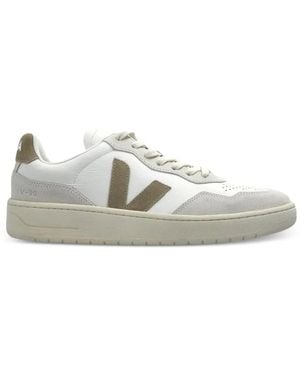 Veja V-90 Lace-Up Sneakers - White