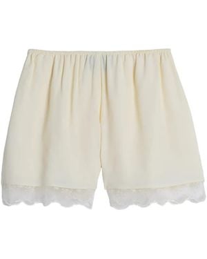 Simone Rocha Shorts Corti Con Rifinitura - Bianco