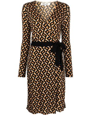 Diane von Furstenberg Abito A Portafoglio Con Stampa - Neutro
