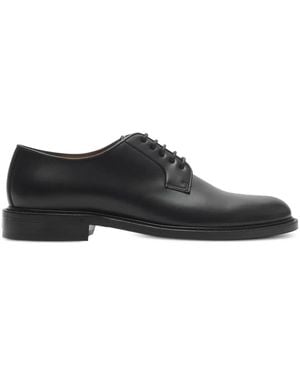 Burberry Derbies En Cuir À Détail De Chevalier - Black
