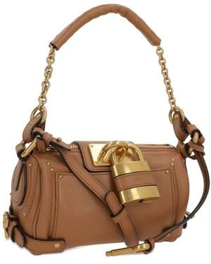 Chloé Small Paddington Leather Tote Bag - Brown