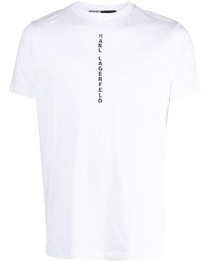 Karl Lagerfeld T-Shirt Mit Logo-Print - Weiß