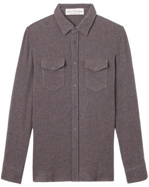 God's True Cashmere Pocket Button Shirt - Purple