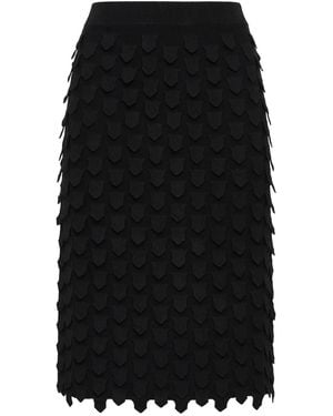 Maliparmi Midi-Rok Met Textuur - Zwart