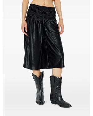 adidas Logo-Patch Satin-Finish Shorts - Black