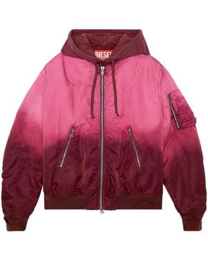 DIESEL G-Kamila Gradient-Effect Jacket - Red