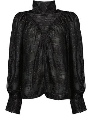 IRO Embellished Turtleneck Blouse - Black