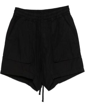 Thom Krom Drawstring Multiple-Pocket Shorts - Black